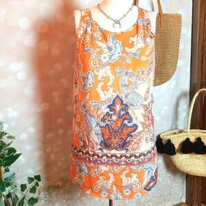 Lila Rose | Orange and Brights Summer Shift Dress Size 10